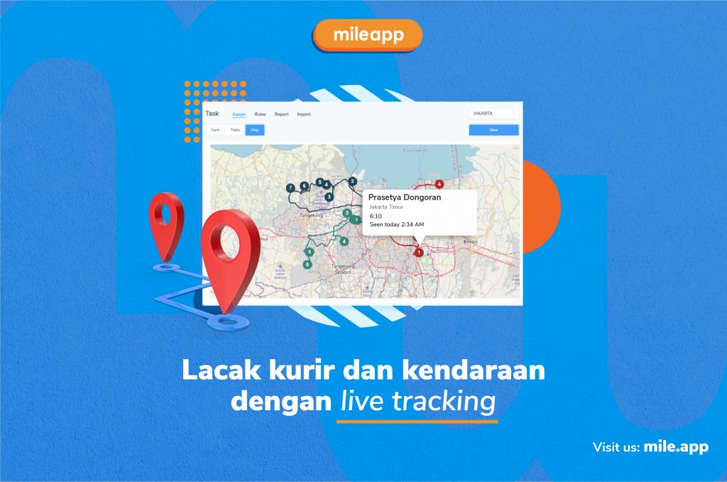 lacak kurir dengan kendaraan live tracking