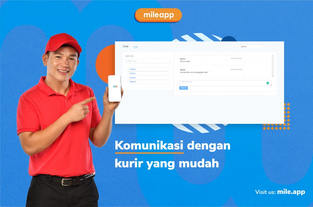 komunikasi dengan kurir yang mudah