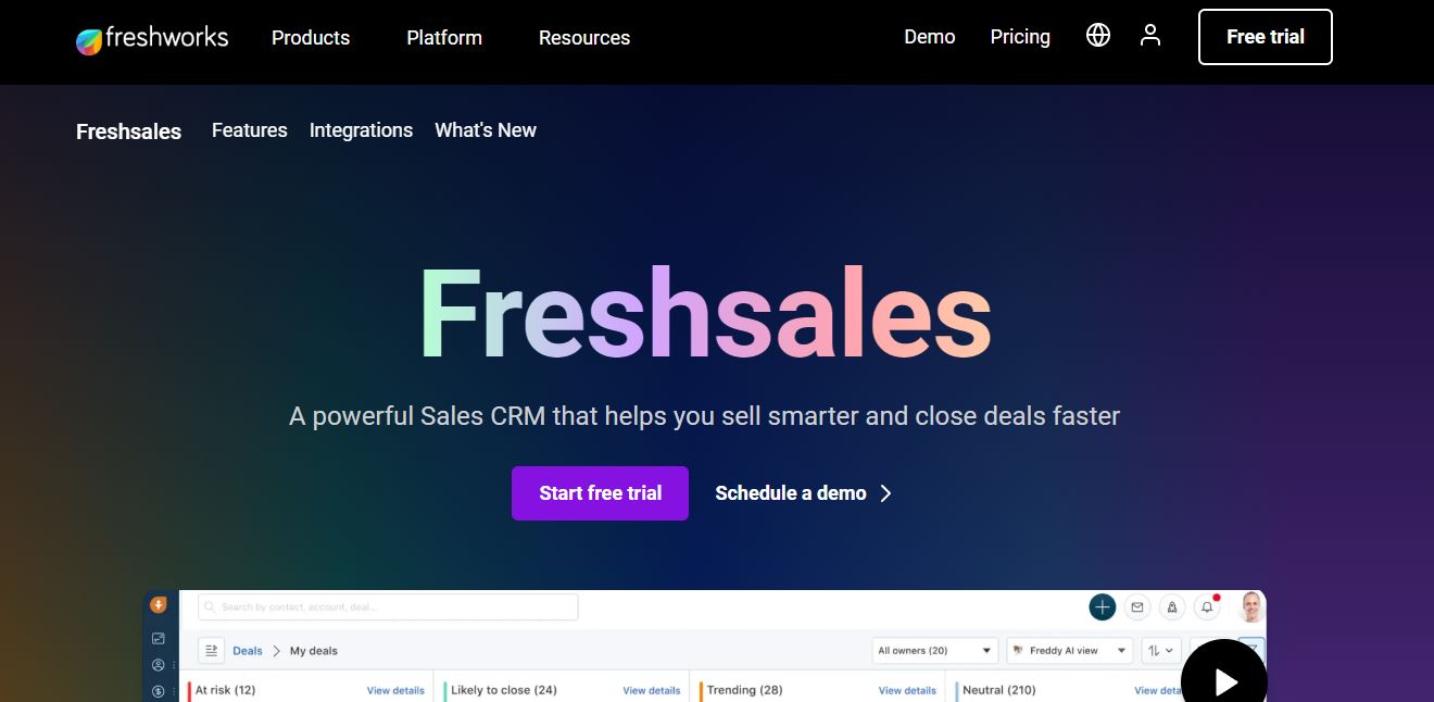 platform freshworks CRM (Freshworks.com)