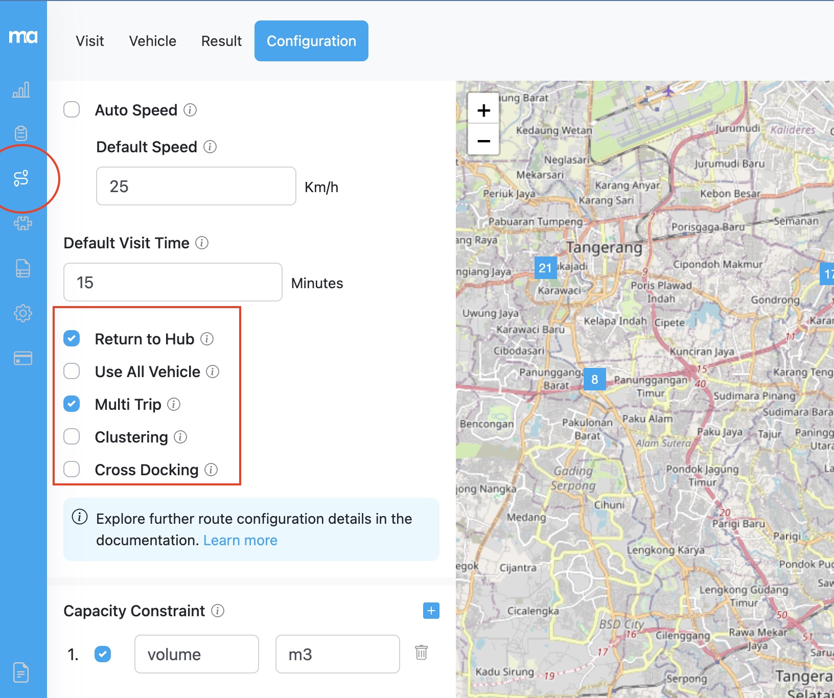 simulasi multi trip mileapp