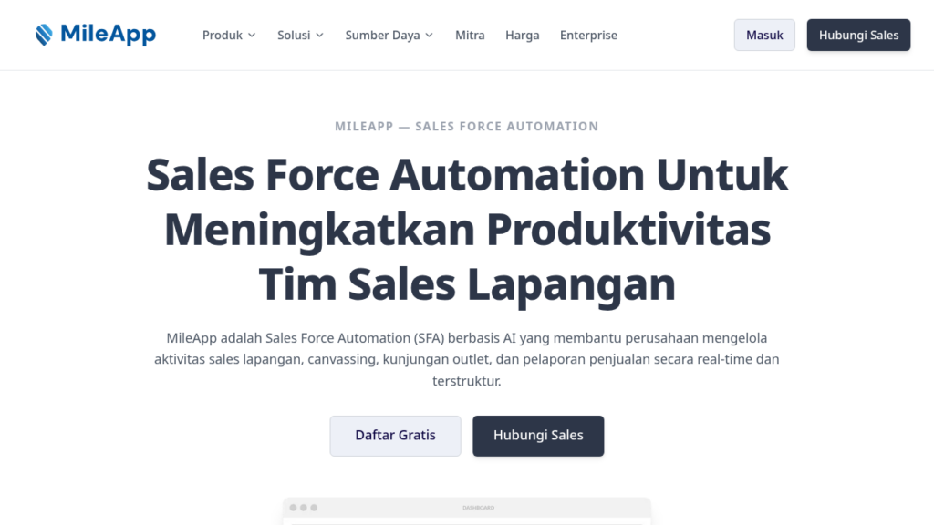 SFA dengan Offline Mode mileapp